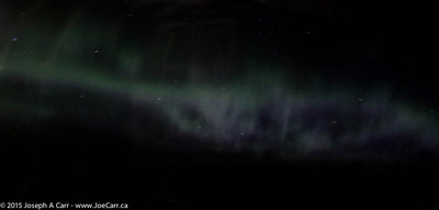Aurora out the aircraft window