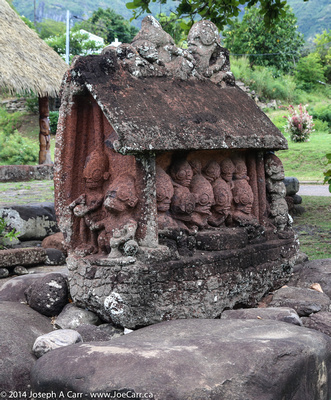 Stone statues possibly depicting deities or ancestors