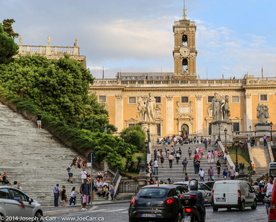 Cordonata descending from the Piazza del Campidoglio