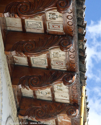 Tiles under roof