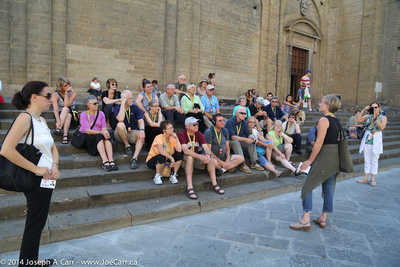 Jennifer talks to the group about the Renaissance in Florence