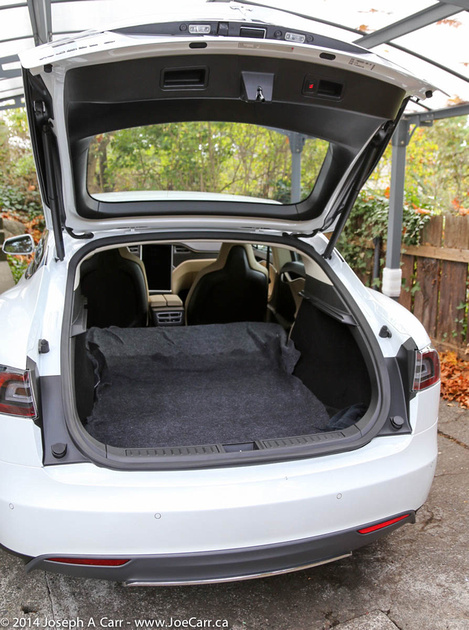 Hatchback and trunk space with rear seats folded down