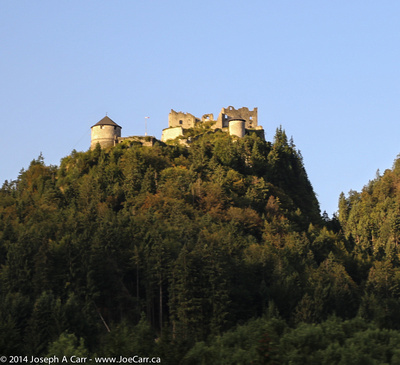 Ehrenberg Castle ruins atop a hill near our hotel