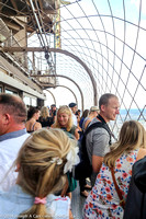 People viewing the sights from the top deck