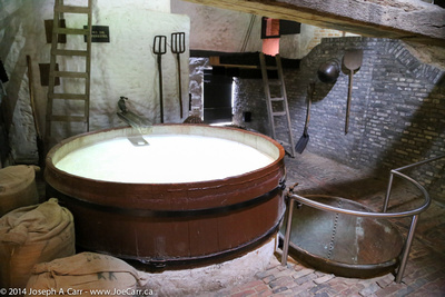 Old-fashioned fermentation tank for beer