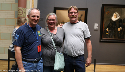 Joe Carr and Chris & Gerry Rozema chance meeting in the Rijks Museum