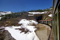 Our train entering the tunnel to the summit