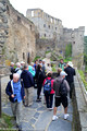 Our group walking along the castle wall