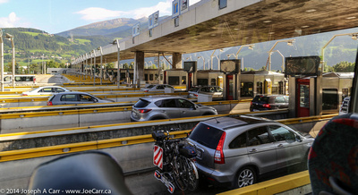 Toll stations on the autostrada