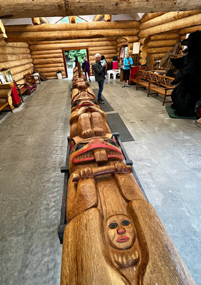 Totem being carved