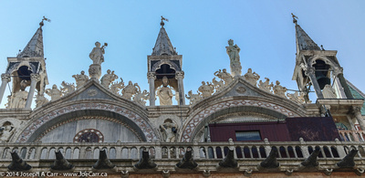 Ornate roofline of the cathedral