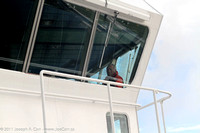 Panama Canal pilot on the ship's bridge