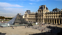 The Louvre plaza and glass pyramid