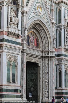 Decorated entrance to the Duomo
