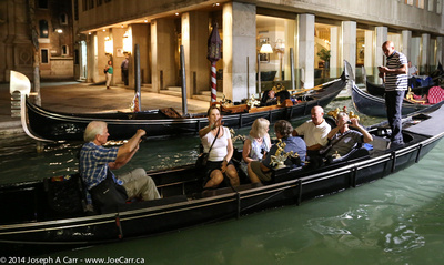 Our tour group aboard one gondola